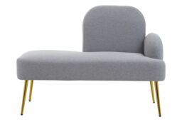 Orsina Comfortable Left Arm Grey Chaise Lounge, Contemporary Chaise Couch, Elegant Grey Upholstered Lounge Sofa - thumbnail 6