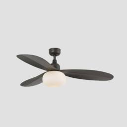 Netlighting Palma Medium Brown IP44 DC Ceiling Fan With E27 Light 6 Speed - thumbnail 3