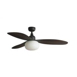 Netlighting Palma Medium Brown IP44 DC Ceiling Fan With E27 Light 6 Speed