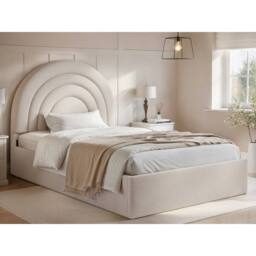Flair Ava Small Double Ottoman Bed in Cream