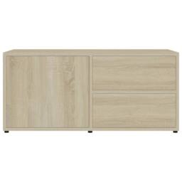 Berkfield Home TV Cabinet Sonoma Oak 80x34x36 cm Engineered Wood in Light Tan - Size: 80 x 34 x 36 cm - thumbnail 7