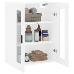 Berkfield Home Wall Mounted Cabinet White 69.5x34x90 cm - thumbnail 5