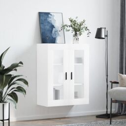 Berkfield Home Wall Mounted Cabinet White 69.5x34x90 cm - thumbnail 3