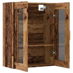Berkfield Home Hanging Wall Cabinet Old Wood 69.5x34x90 cm in Brown - thumbnail 5
