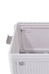 Living and Home Plastic Storage Box Folding Toy&Clothes Storage Cart with Wheels & Lid in White - thumbnail 7