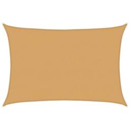 Berkfield Home Sunshade Sail 160 g/m¬≤ Rectangular Sand 5x7 m HDPE in Yellow - thumbnail 2