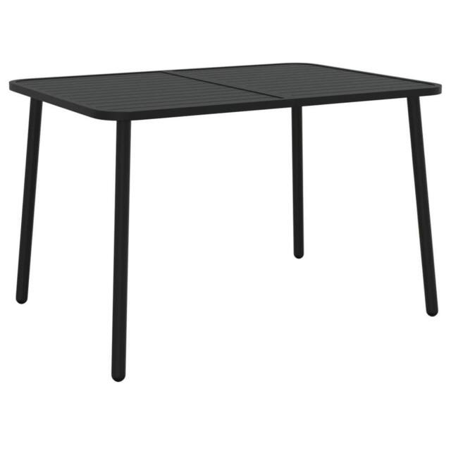 Berkfield Home Garden Table Anthracite 110x80x71 cm Steel in Black - Size: 110 x 80 x 71 cm - image 1