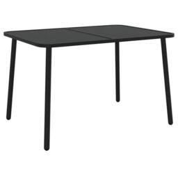 Berkfield Home Garden Table Anthracite 110x80x71 cm Steel in Black - Size: 110 x 80 x 71 cm - thumbnail 1