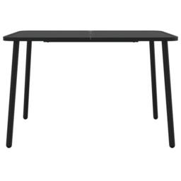 Berkfield Home Garden Table Anthracite 110x80x71 cm Steel in Black - Size: 110 x 80 x 71 cm - thumbnail 3