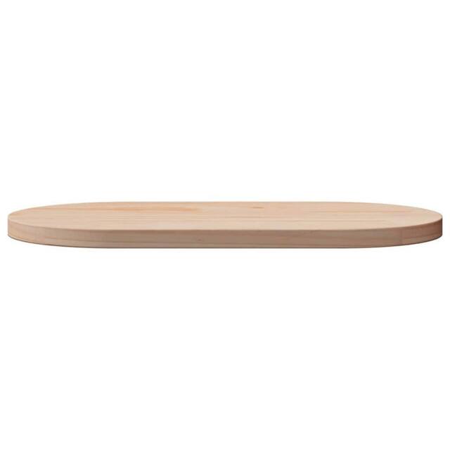 Berkfield Home Table Top 60x30x2.5 cm Solid Wood Pine Oval in Natural - image 1