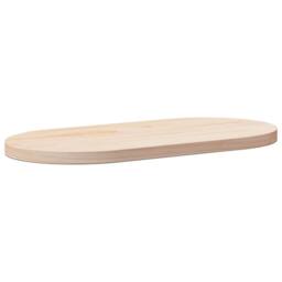 Berkfield Home Table Top 60x30x2.5 cm Solid Wood Pine Oval in Natural - thumbnail 2