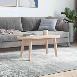 Berkfield Home Table Top 60x30x2.5 cm Solid Wood Pine Oval in Natural - thumbnail 3