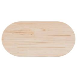 Berkfield Home Table Top 60x30x2.5 cm Solid Wood Pine Oval in Natural - thumbnail 5