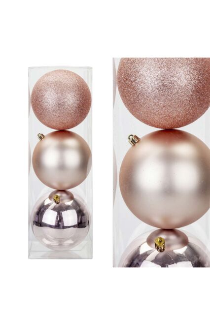 VFM e-Store Christmas Baubles Pack Of 3- 12Cm in Gold - image 1