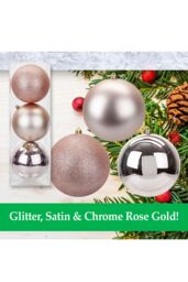 VFM e-Store Christmas Baubles Pack Of 3- 12Cm in Gold - thumbnail 2