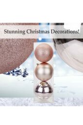 VFM e-Store Christmas Baubles Pack Of 3- 12Cm in Gold - thumbnail 3
