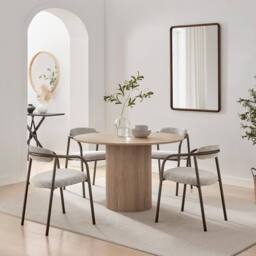FurnitureboxUK 2x Rhea Grey Fabric Dining Chairs Bronze Legs - thumbnail 4