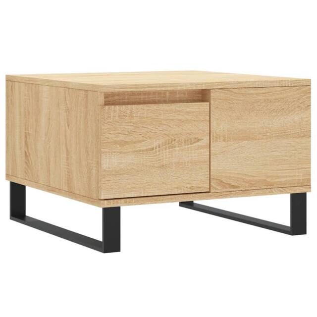 Berkfield Home Coffee Table Sonoma Oak 55x55x36.5 cm Engineered Wood in Brown - image 1