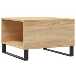 Berkfield Home Coffee Table Sonoma Oak 55x55x36.5 cm Engineered Wood in Brown - thumbnail 8