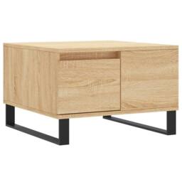 Berkfield Home Coffee Table Sonoma Oak 55x55x36.5 cm Engineered Wood in Brown - thumbnail 1