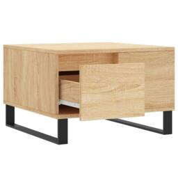 Berkfield Home Coffee Table Sonoma Oak 55x55x36.5 cm Engineered Wood in Brown - thumbnail 6