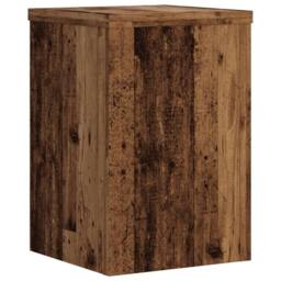 Berkfield Home Plant Stands 2 pcs Old Wood 20x20x30 cm Engineered Wood in Brown - Size: 20 x 20 x 30 cm - thumbnail 4