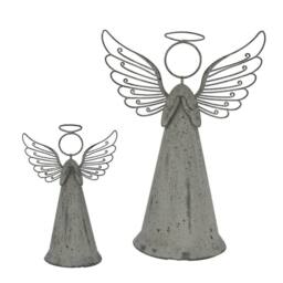 Lemon Pavilion Furniture and Decor Large Rustic Standing Angel Decoration - L10xW18xH25 cm - Brown - thumbnail 3