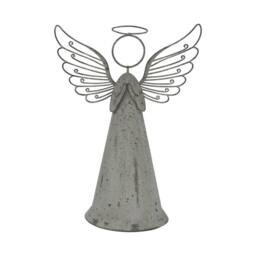 Lemon Pavilion Furniture and Decor Large Rustic Standing Angel Decoration - L10xW18xH25 cm - Brown - thumbnail 1