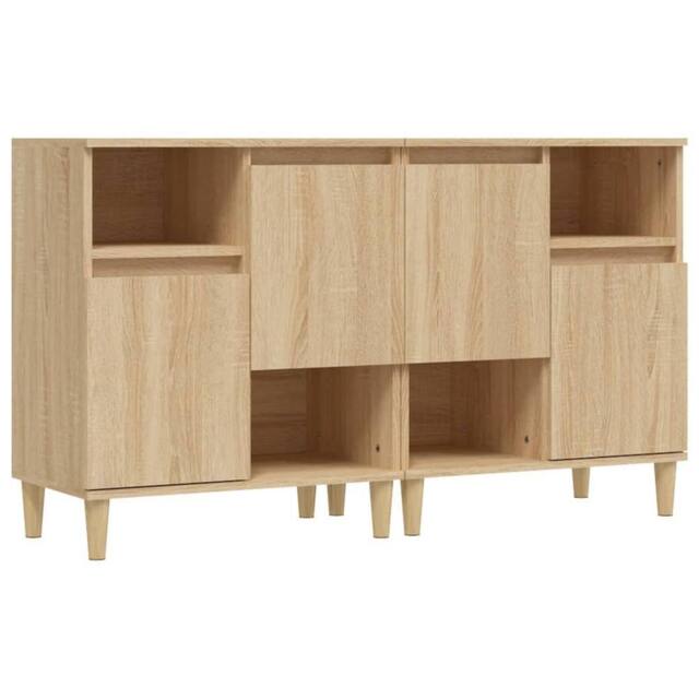 Berkfield Home Sideboards 2 pcs Sonoma Oak 60x35x70 cm Engineered Wood in Brown - Size: 60 x 35 x 70 cm - image 1