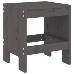 Berkfield Home Garden Stools 2 pcs Grey 40x36x45 cm Solid Wood Pine - Size: 40 x 36 x 45 cm - thumbnail 1