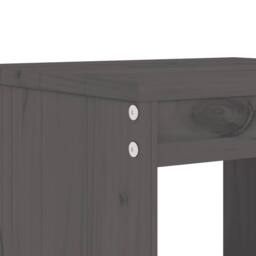 Berkfield Home Garden Stools 2 pcs Grey 40x36x45 cm Solid Wood Pine - Size: 40 x 36 x 45 cm - thumbnail 7