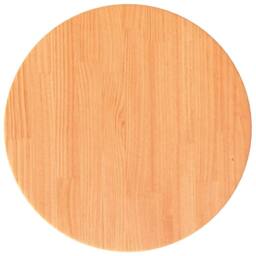 Berkfield Home Table Top Round Wax Brown √ò40x2.5 cm Solid Wood Pine - Size: 40x2.5 cm - thumbnail 3