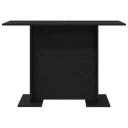 Berkfield Home Dining Table Black Oak 110x60x75 cm Engineered Wood - Size: 110 x 60 x 75 cm - thumbnail 5