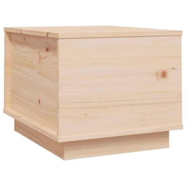 Berkfield Home Coffee Table 40x50x35 cm Solid Wood Pine in Natural - Size: 40 x 50 x 35 cm - image 1