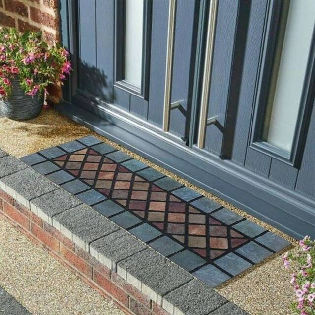 Nordara Natural Rubber Stair Steps, Stone-Themed Stepping Mats in Grey - image 1