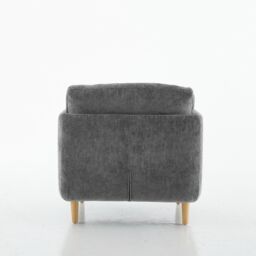 FURNITURE ONE Velvet Upholstered Armchair, Luxury Modern Single Chair in Grey - Size: 1 Seater - thumbnail 3