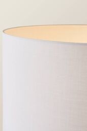 ValueLights Camden Brushed Chrome Tripod Floor Lamp with Grey Drum Lamp Shade - thumbnail 4