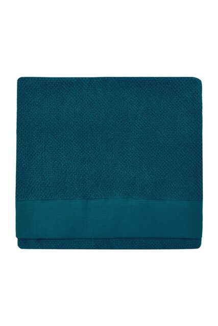 Furn Textured Weave Oxford Panel Bath Towel in Blue - image 1