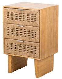 Nordlys Scandinavian Wooden 3-Drawer Dresser Chest of Drawers in Brown - thumbnail 1