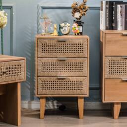 Nordlys Scandinavian Wooden 3-Drawer Dresser Chest of Drawers in Brown - thumbnail 4