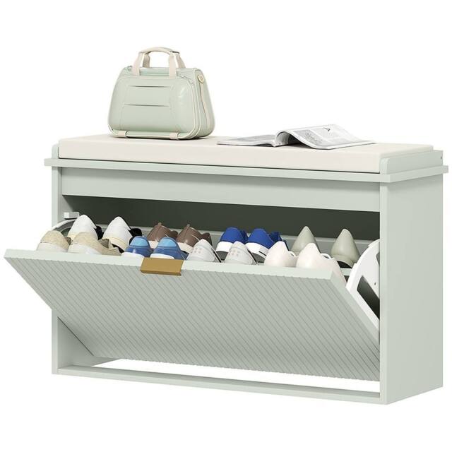 Kelvenix Shoe Bench green 104W x 26D x 47.5H cm - Size: 0.6m2 - image 1