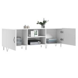 Berkfield Home TV Cabinet White 150x30x50 cm Engineered Wood - Size: 150 x 30 x 50 cm - thumbnail 4