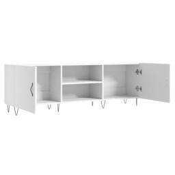 Berkfield Home TV Cabinet White 150x30x50 cm Engineered Wood - Size: 150 x 30 x 50 cm - thumbnail 6