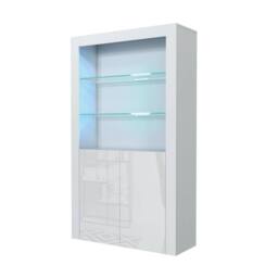 Creative Furniture Spectrum Display Cabinet 170cm - White with Gloss Doors & LED Lights - thumbnail 8