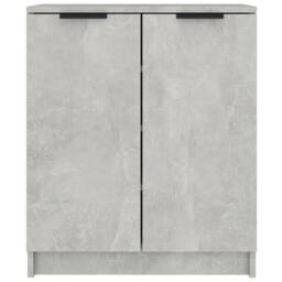 Berkfield Home Shoe Cabinet Concrete Grey 59x35x70 cm Engineered Wood - Size: 59 x 35 x 70 cm - thumbnail 3
