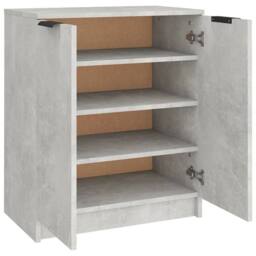 Berkfield Home Shoe Cabinet Concrete Grey 59x35x70 cm Engineered Wood - Size: 59 x 35 x 70 cm - thumbnail 5