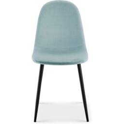 VOGREX Set of 2 Blue Velvet Dining Chairs, Low Back Upholstered - thumbnail 2
