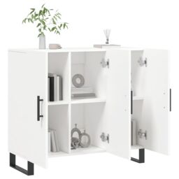 Berkfield Home Sideboard White 90x34x80 cm Engineered Wood - Size: 90 x 34 x 80 cm - thumbnail 4