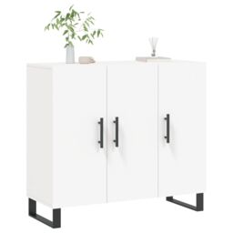 Berkfield Home Sideboard White 90x34x80 cm Engineered Wood - Size: 90 x 34 x 80 cm - thumbnail 3