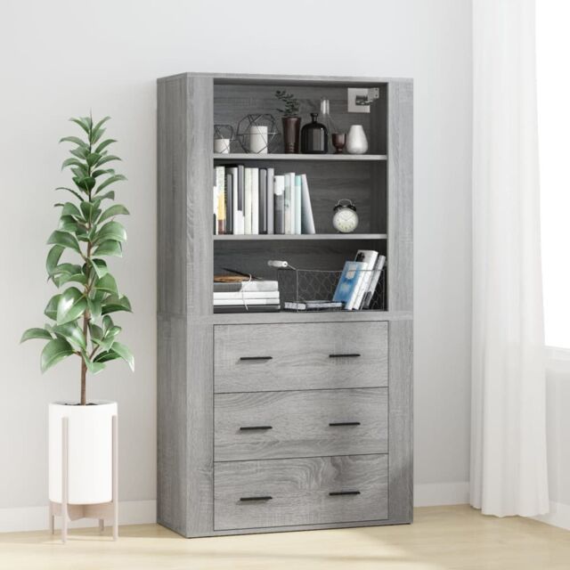 Berkfield Home Highboard Grey Sonoma Engineered Wood - image 1